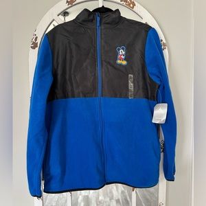 NWT blue Disney Men’s Fleece zip up jacket size small